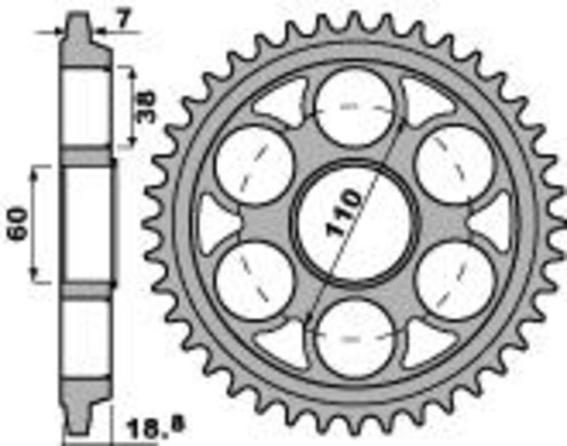 PBR Aluminium Ultra-Light Hard Anodized Rear Sprocket 4522 - 525 - 1075345002