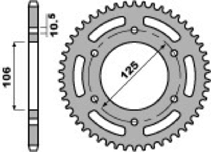 PBR Racing Aluminium Ultra-Light Hard Anodized Rear Sprocket 4530 - 520 - 1075350004