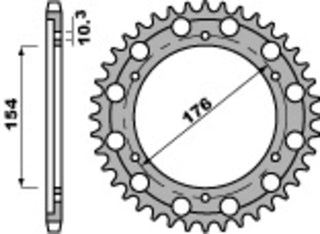 PBR Stahl Standard Kettenrad 4562 - 530 - 1075360002 