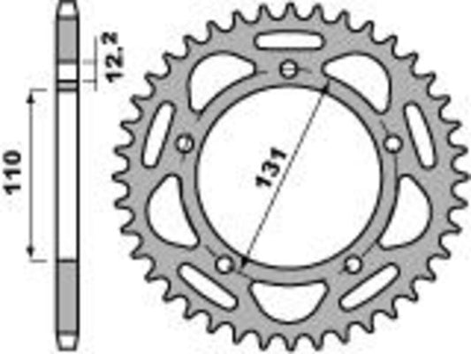 PBR Racing Aluminium Ultra-Light Hard Anodized Rear Sprocket 4586 - 520 - 1075362004