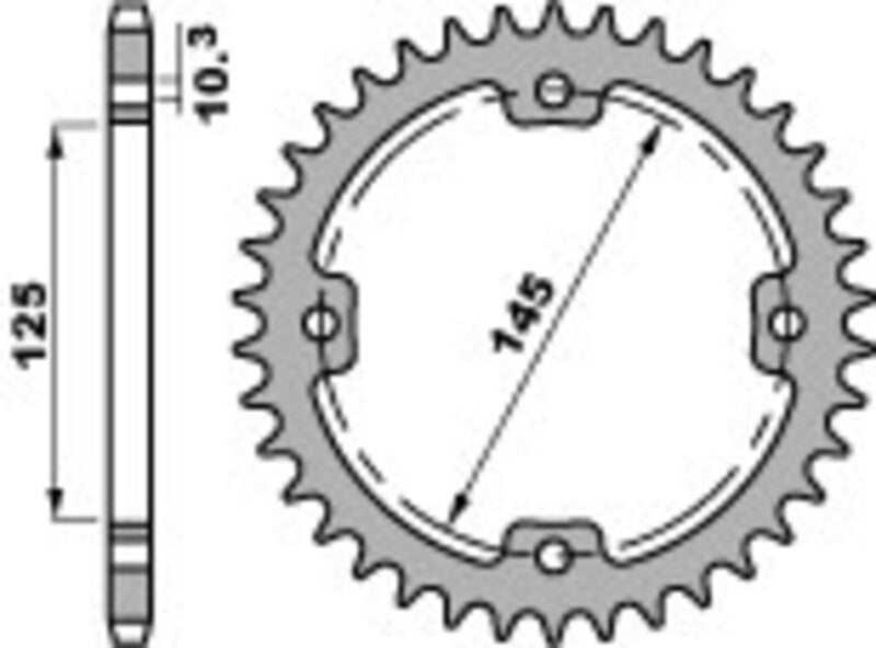PBR Steel Standard Rear Sprocket 4588 - 520