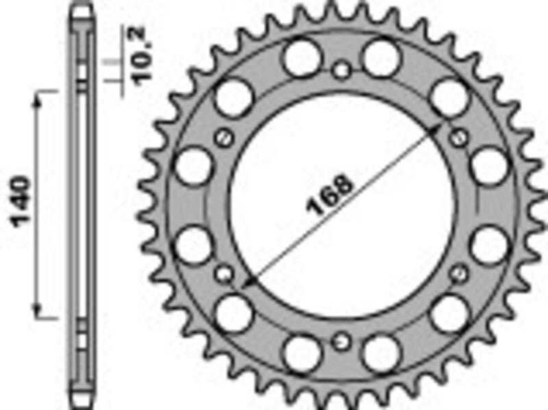 PBR Steel Standard Rear Sprocket 4613 - 525 - 1075371002