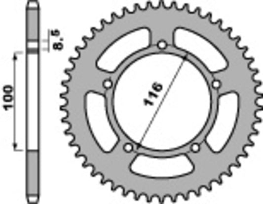 PBR Steel Standard Rear Sprocket 464 - 420 - 1075374002