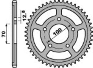 PBR Stahl Standard-Kettenrad 4646 - 525