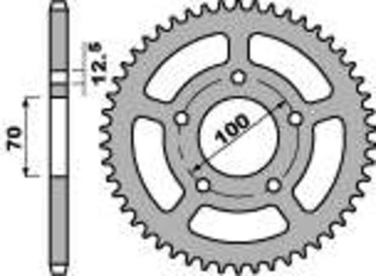 PBR Aluminium Ultra-Light Hard Anodized Rear Sprocket 4647 - 520 - 1075381001