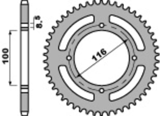 PBR Steel Standard Rear Sprocket 467 - 420 - 1075384001
