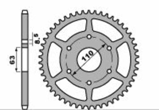 PBR Racing Aluminium Ultra-Light Hard Anodized Rear Sprocket 4675 - 520 - 1075385005