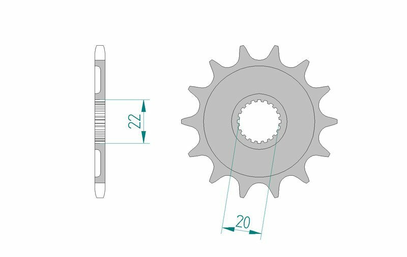 AFAM Steel Standard Front Sprocket 21309 - 520 - 1075401001