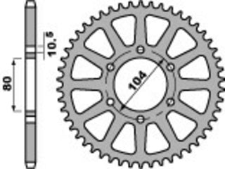 PBR Racing Aluminium Ultra-Light Hard Anodized Rear Sprocket 478 - 520 - 1075404010