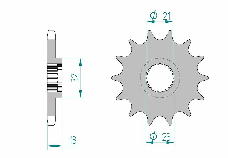 AFAM Steel Standard Front Sprocket 21311 - 428 - 1075413001