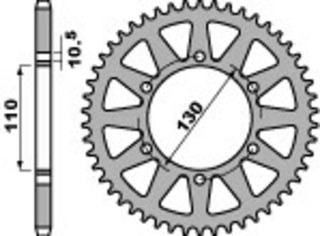 PBR Racing Aluminium Ultra-Light Hard Anodized Rear Sprocket 504 - 520 - 1075417010