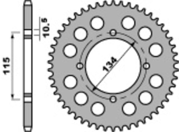 PBR Steel Standard Rear Sprocket 711 - 530