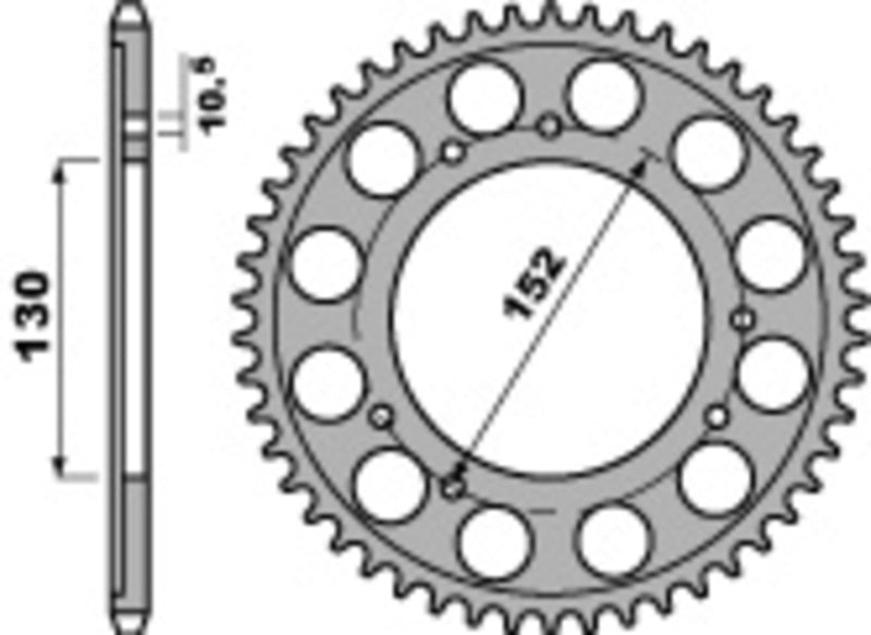 PBR Steel Standard Rear Sprocket 713 - 530