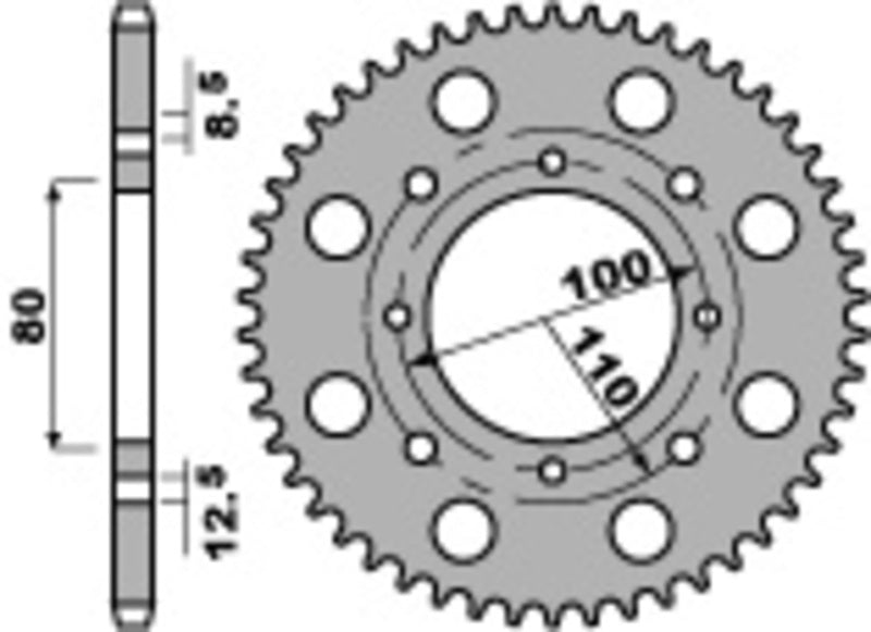 PBR Steel Standard Rear Sprocket 819 - 520 - 1075441001