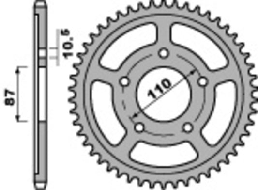 PBR Steel Standard Rear Sprocket 824 - 530 - 1075444001