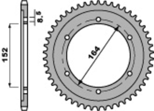 PBR Steel Standard Rear Sprocket 841 - 530