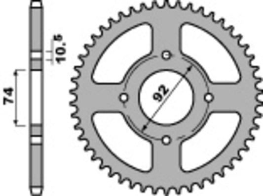 PBR Steel Standard Rear Sprocket 848 - 530 - 1075462001