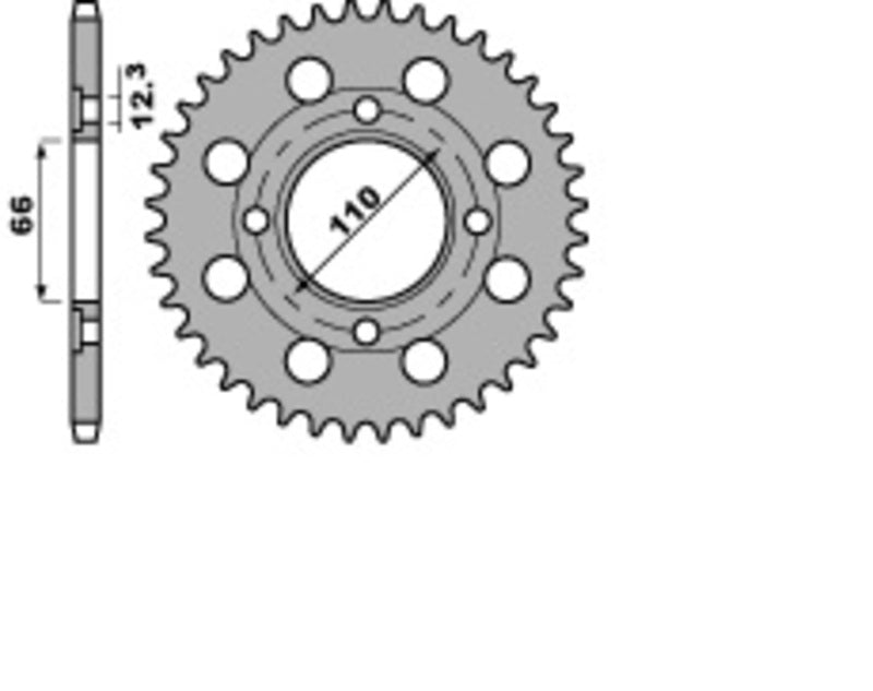 PBR Steel Standard Rear Sprocket 849 - 530
