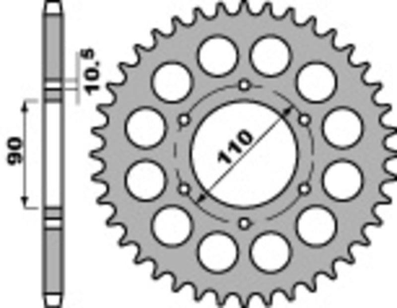 PBR Steel Standard Rear Sprocket 850 - 530