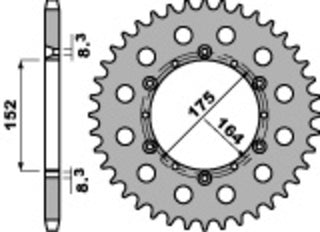 PBR Stahl Standard Kettenrad 856 - 520 - 1075467006 