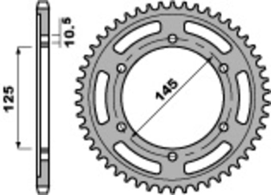 PBR Steel Standard Rear Sprocket 865 - 530 - 1075474003