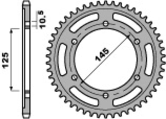 PBR Steel Standard Rear Sprocket 869 - 525 - 1075476003