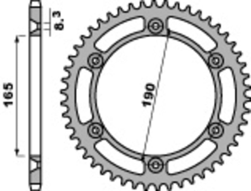 PBR Steel Standard Rear Sprocket 896 - 520 - 1075478002