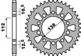 PBR Stahl Standard Kettenrad 4384 - 520 - 1075494002