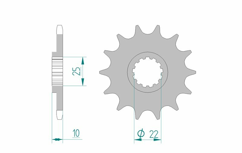 AFAM Steel Standard Front Sprocket 21510 - 520 - 1075501001