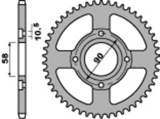 PBR Stahl Standard Kettenrad 279 - 520 - 1075532001 