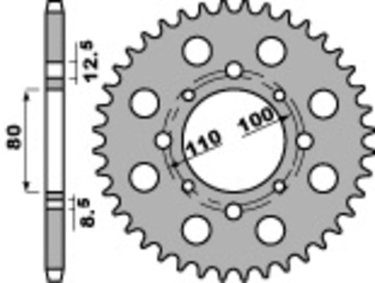 PBR Steel Standard Rear Sprocket 333 - 630 - 1075540001