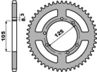 PBR Stahl Standard Kettenrad 4413 - 428 - 1075550001 