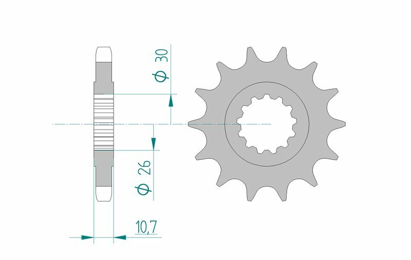 AFAM Steel Standard Front Sprocket 21801 - 530 - 1075655005