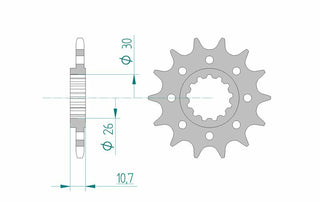 AFAM Steel Racing Front Sprocket 21804 - 520 - 1075688001