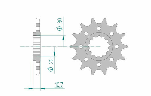 AFAM Steel Racing Front Sprocket 21804 - 520 - 1075688004