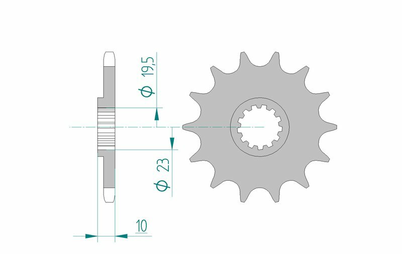 AFAM Steel Self-Cleaning Front Sprocket 22303 - 520 - 1075843001