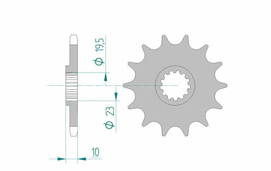 AFAM Steel Self-Cleaning Front Sprocket 22303 - 520 - 1075843001
