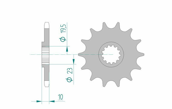 AFAM Steel Self-Cleaning Front Sprocket 22303 - 520 - 1075843004