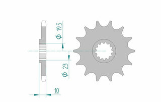 AFAM Steel Standard Front Sprocket 22303 - 520 - 1075855001