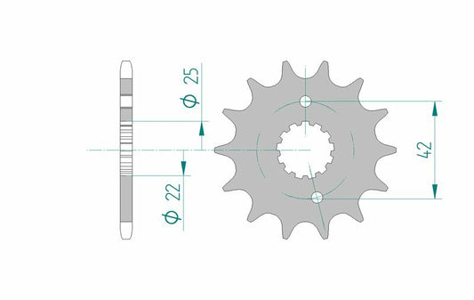 AFAM Steel Standard Front Sprocket 22304 - 520