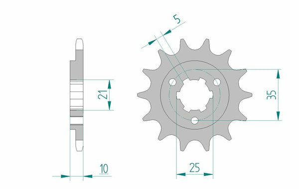 AFAM Steel Standard Front Sprocket 22600 - 520 - 1076031001