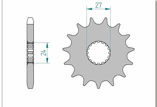 AFAM Steel Standard Front Sprocket 22900 - 530 - 1076098002