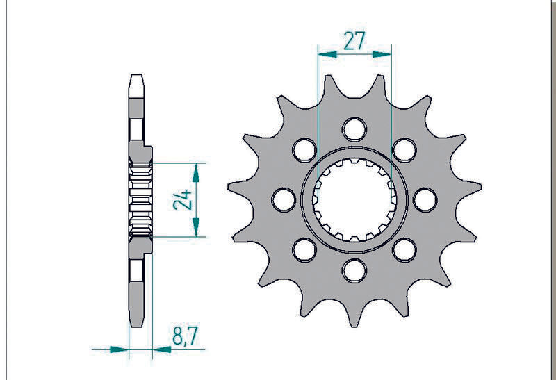AFAM Steel Standard Front Sprocket 22902 - 520 - 1076120001