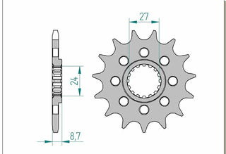 AFAM Steel Standard Front Sprocket 22902 - 520 - 1076120002