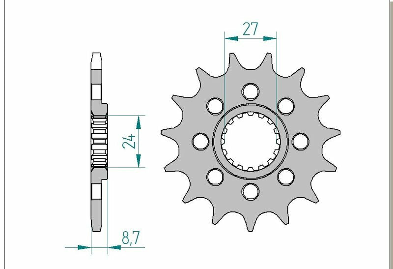 AFAM Steel Standard Front Sprocket 22902 - 520 - 1076120003