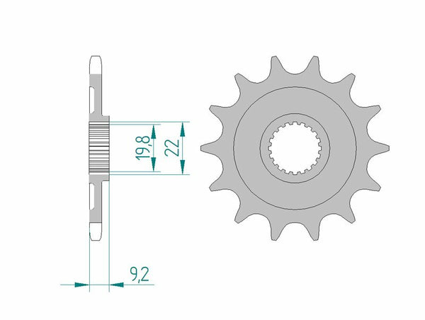 AFAM Stahl Standard Kettenrad 24305 - 520 - 1076262002