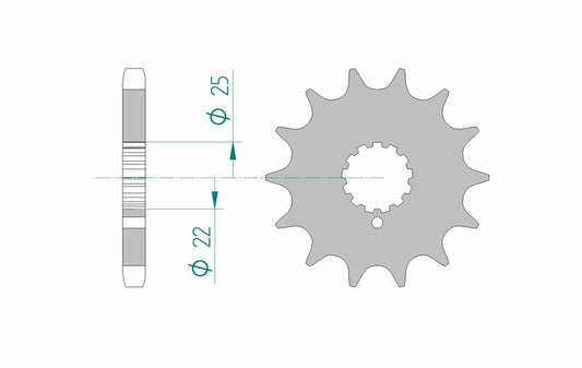 AFAM Steel Standard Front Sprocket 24504 - 530 - 1076329002