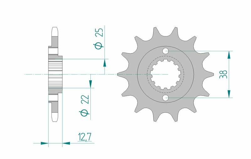 AFAM Steel Standard Front Sprocket 24505 - 520 - 1076340002
