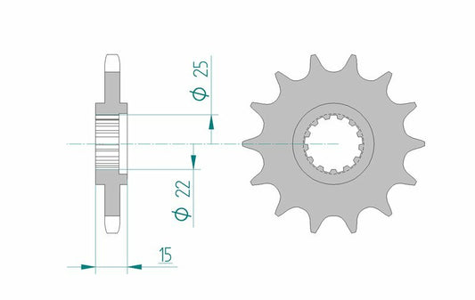 AFAM Steel Standard Front Sprocket 24506 - 525 - 1076351003