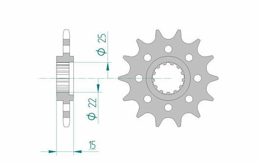 AFAM Steel Standard Front Sprocket 24507 - 520 - 1076362002